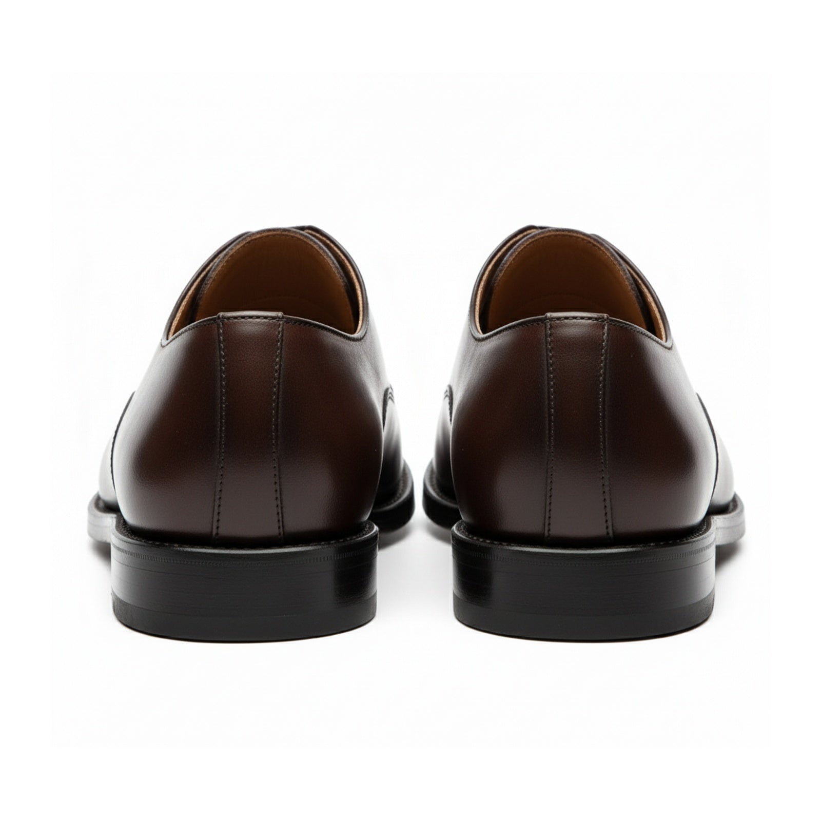 back-view - Men's Brown Leather Oxford Dress Shoes