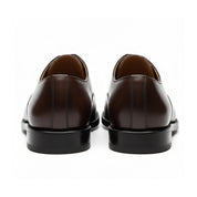 back-view - Men's Brown Leather Oxford Dress Shoes