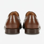 Men's Brown Leather Oxford Shoes - back-view