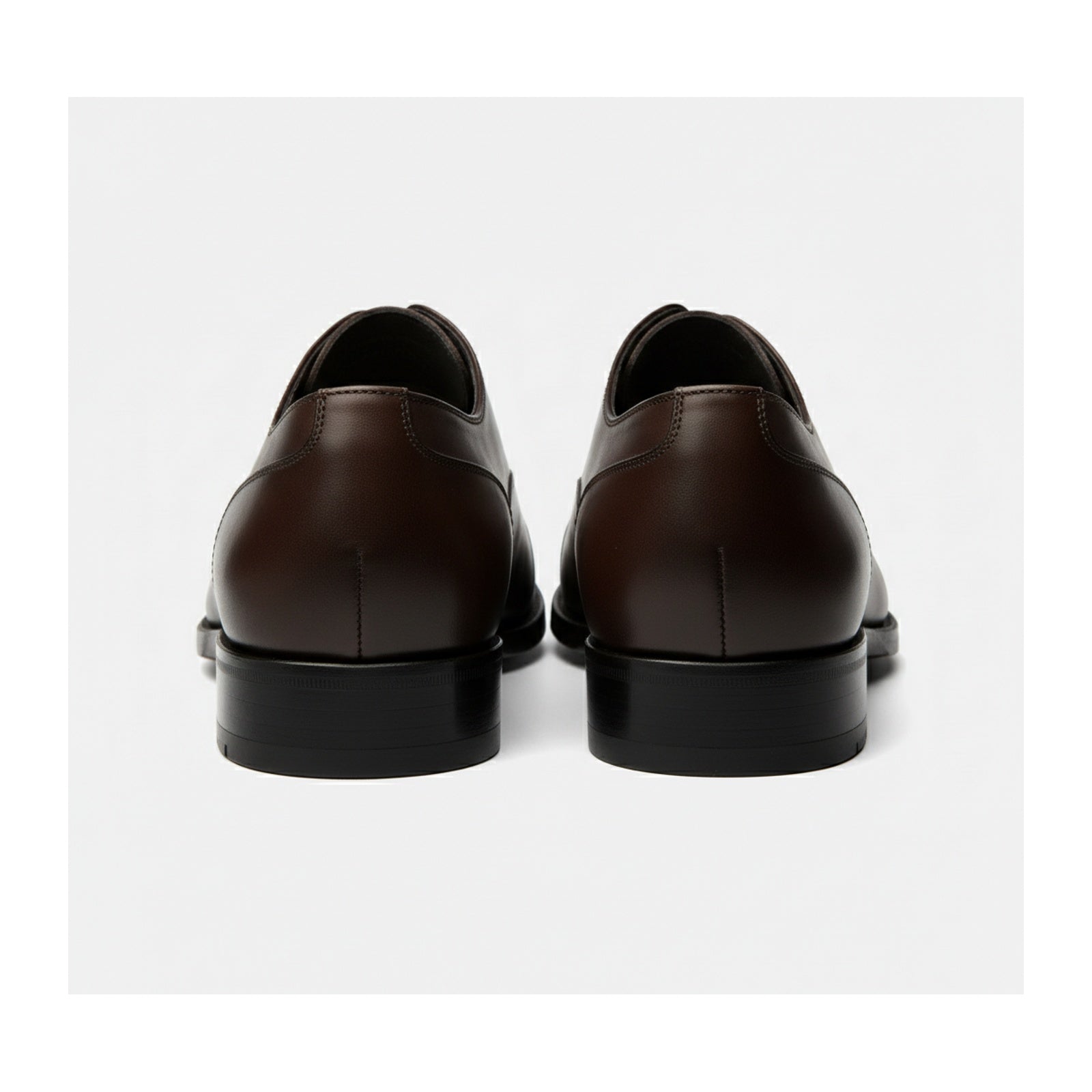 back-view - Men's Brown Leather Oxford Shoes