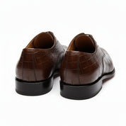 back-view - Men's Brown Leather Oxford Shoes