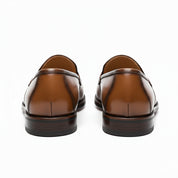 back-view - Men's Brown Leather Tassel Loafers