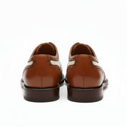 back-view - Men's Brown Leather Wingtip Brogue Dress Shoes