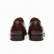 back-view - Men's Brown Leather Wingtip Brogue Shoes