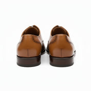 back-view - Men's Brown Leather Wingtip Brogue Shoes