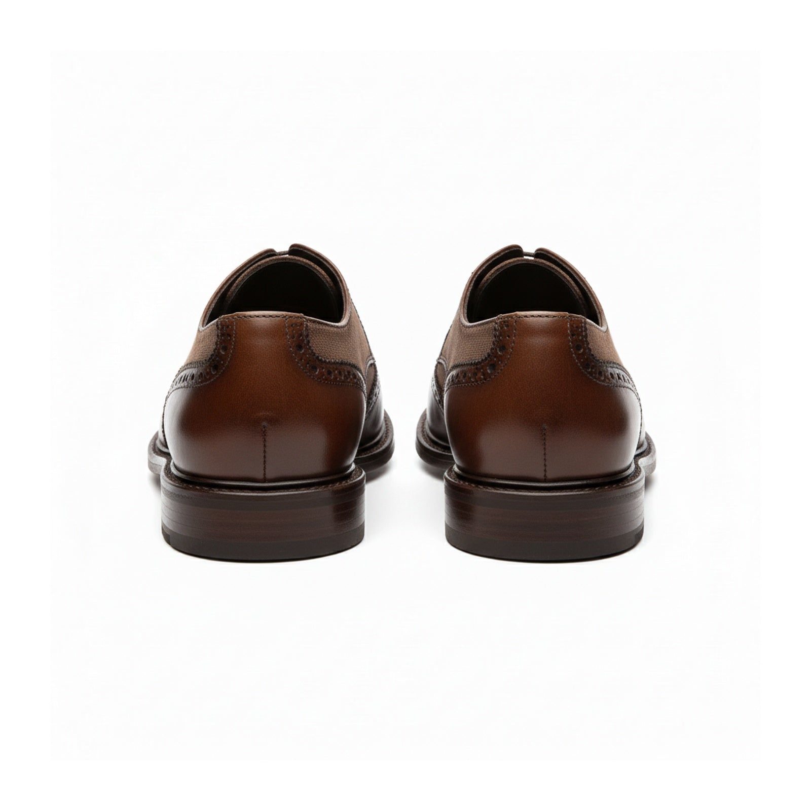 back-view - Men's Brown Leather Wingtip Brogues