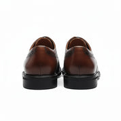 back-view - Men's Brown Leather Wingtip Oxfords