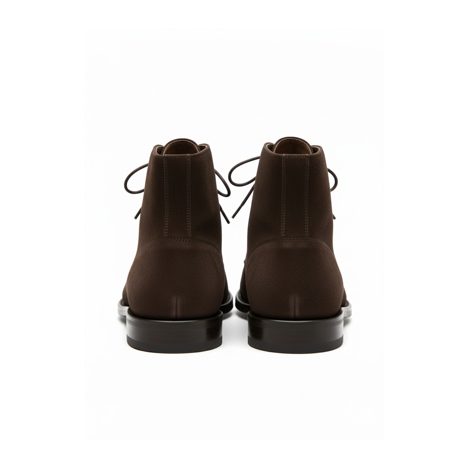 Men's Brown Suede Ankle Boots - back-view