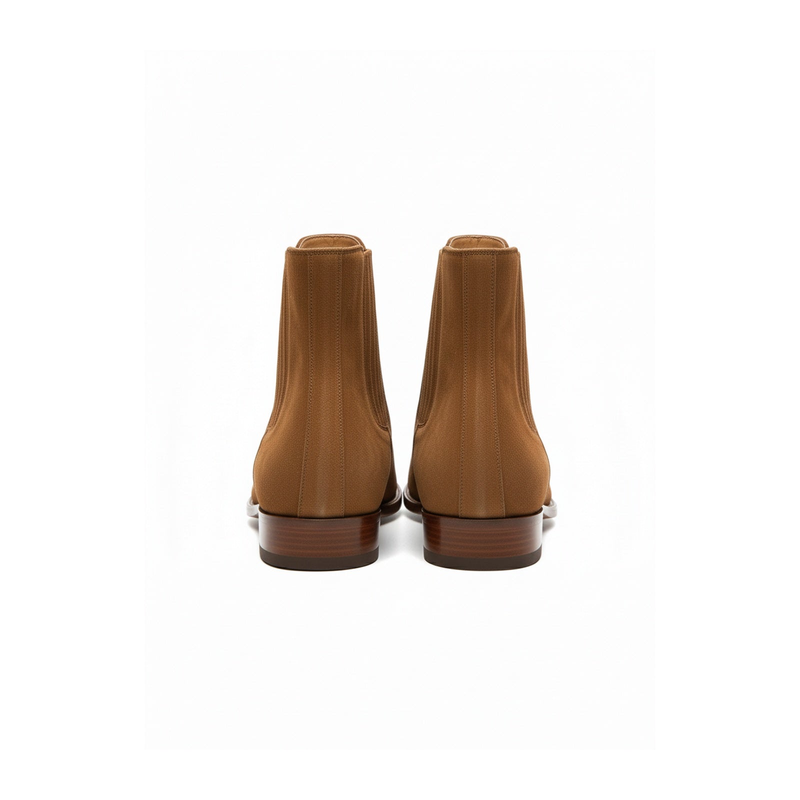 back-view - Men's Brown Suede Chelsea Boots