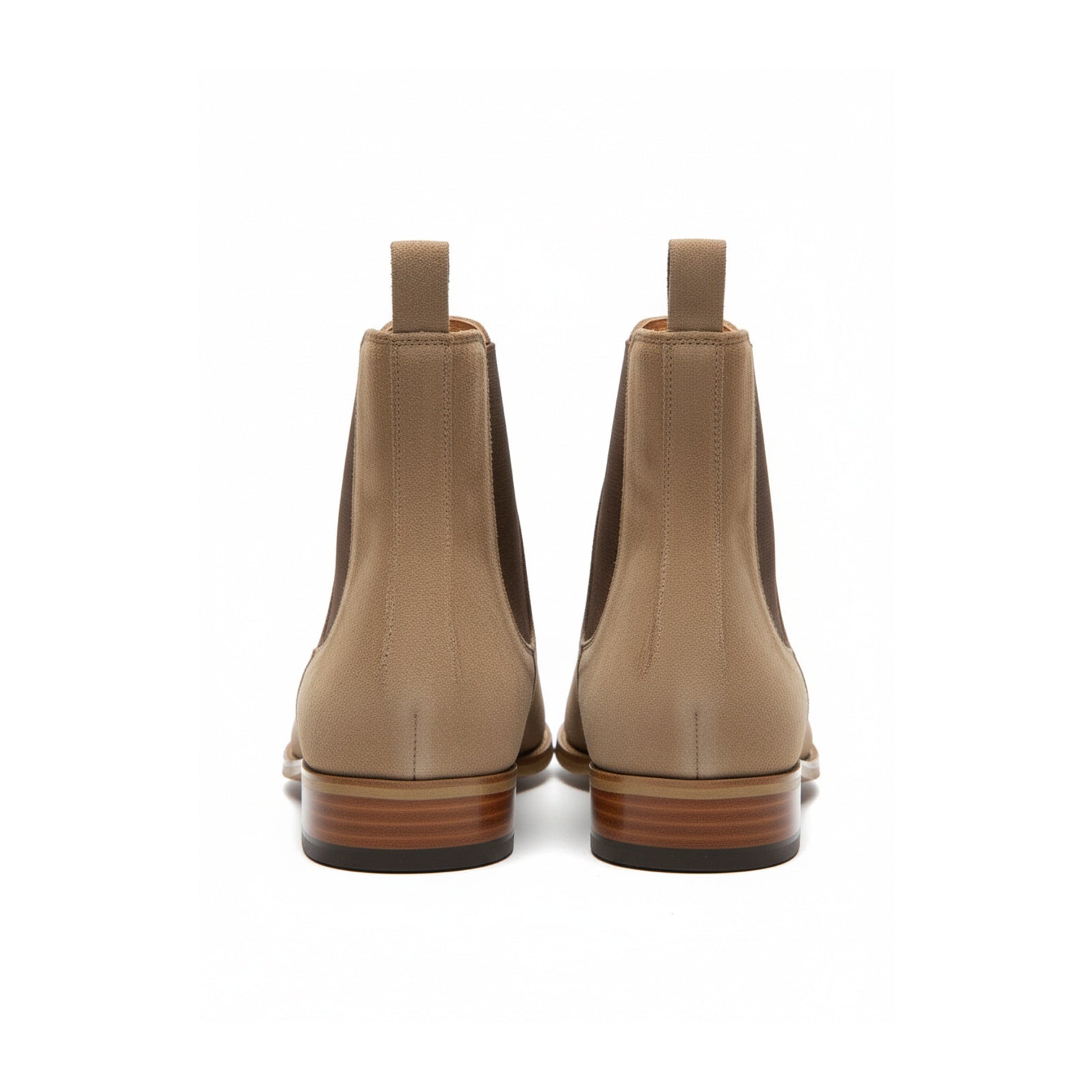 back-view - Men's Brown Suede Chelsea Boots
