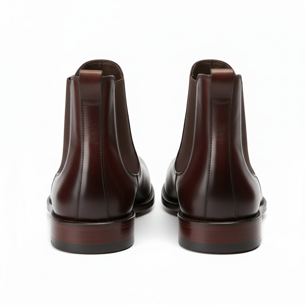 back-view - Men's Brown Suede Chelsea Boots