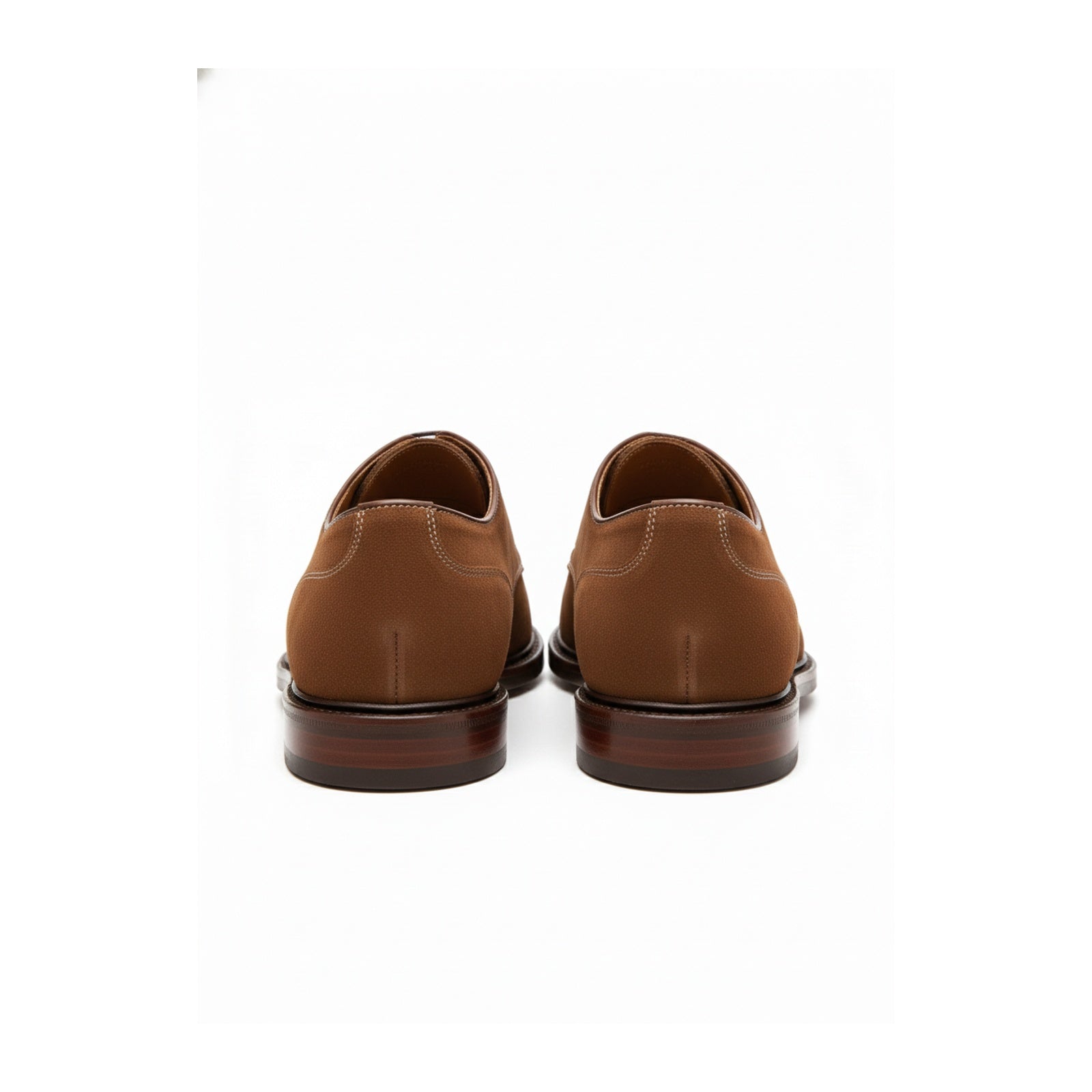 Men's Brown Suede Derby Shoes - back-view