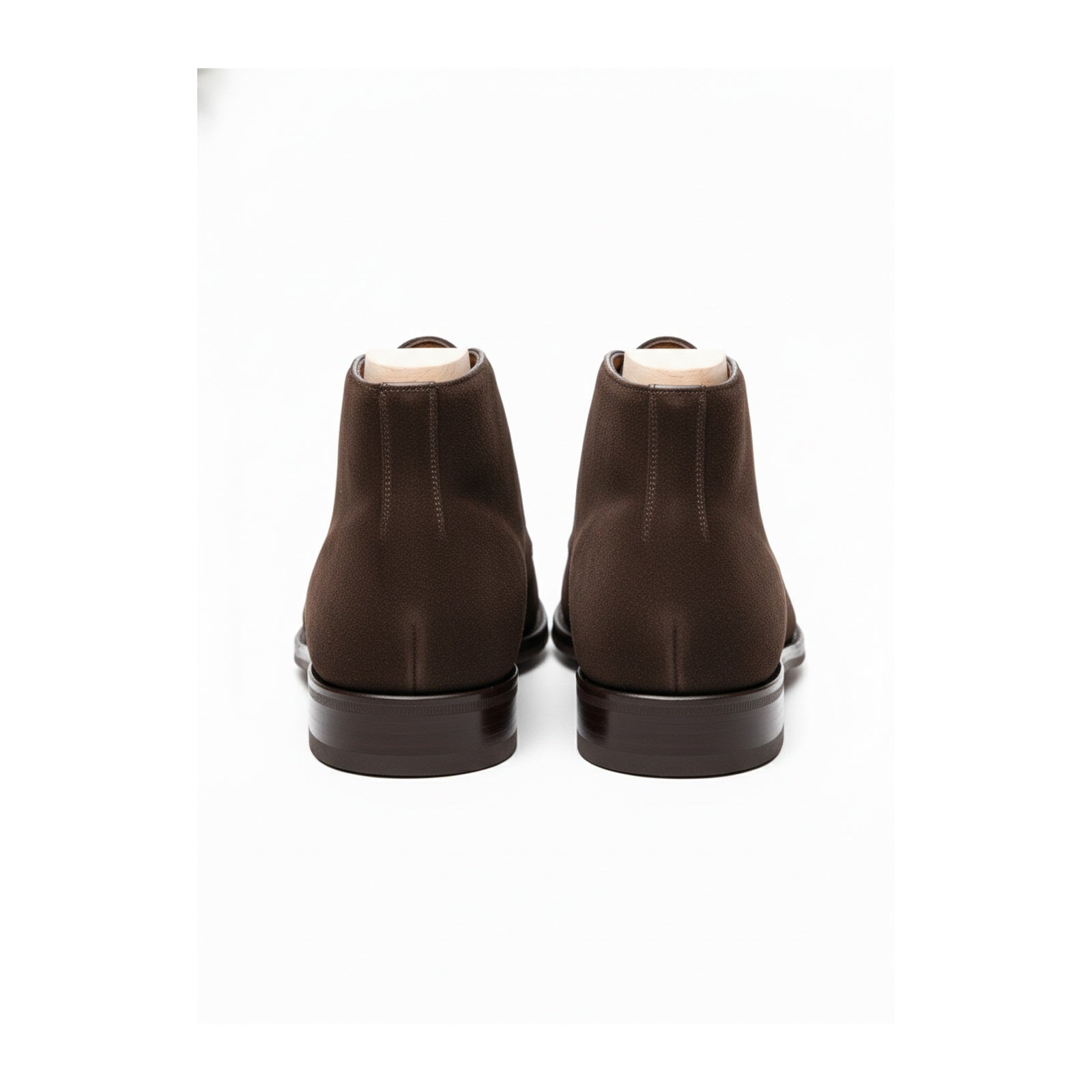 back-view - Men's Brown Suede Dress Boots