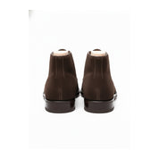 back-view - Men's Brown Suede Dress Boots