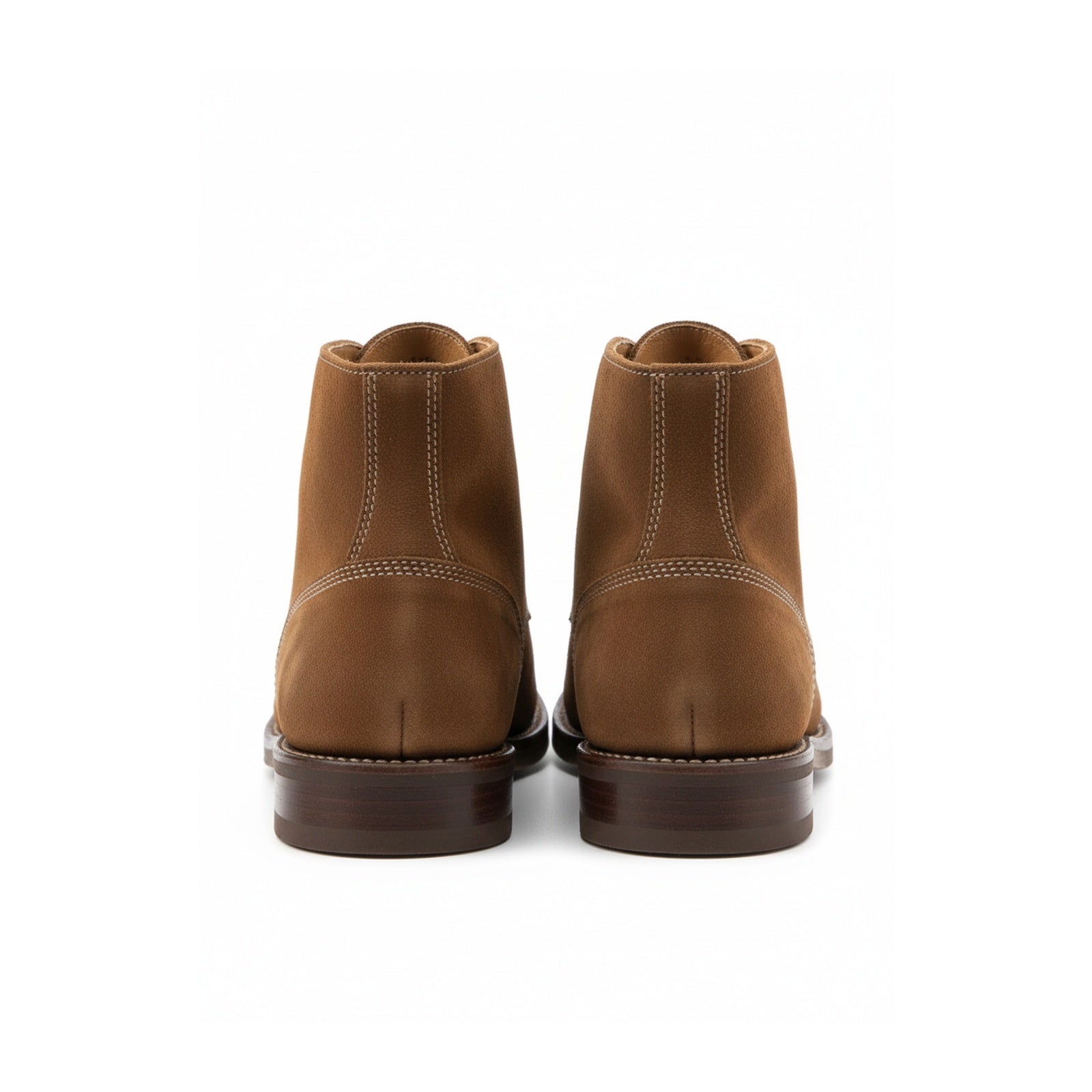 back-view - Men's Brown Suede Lace-Up Ankle Boots