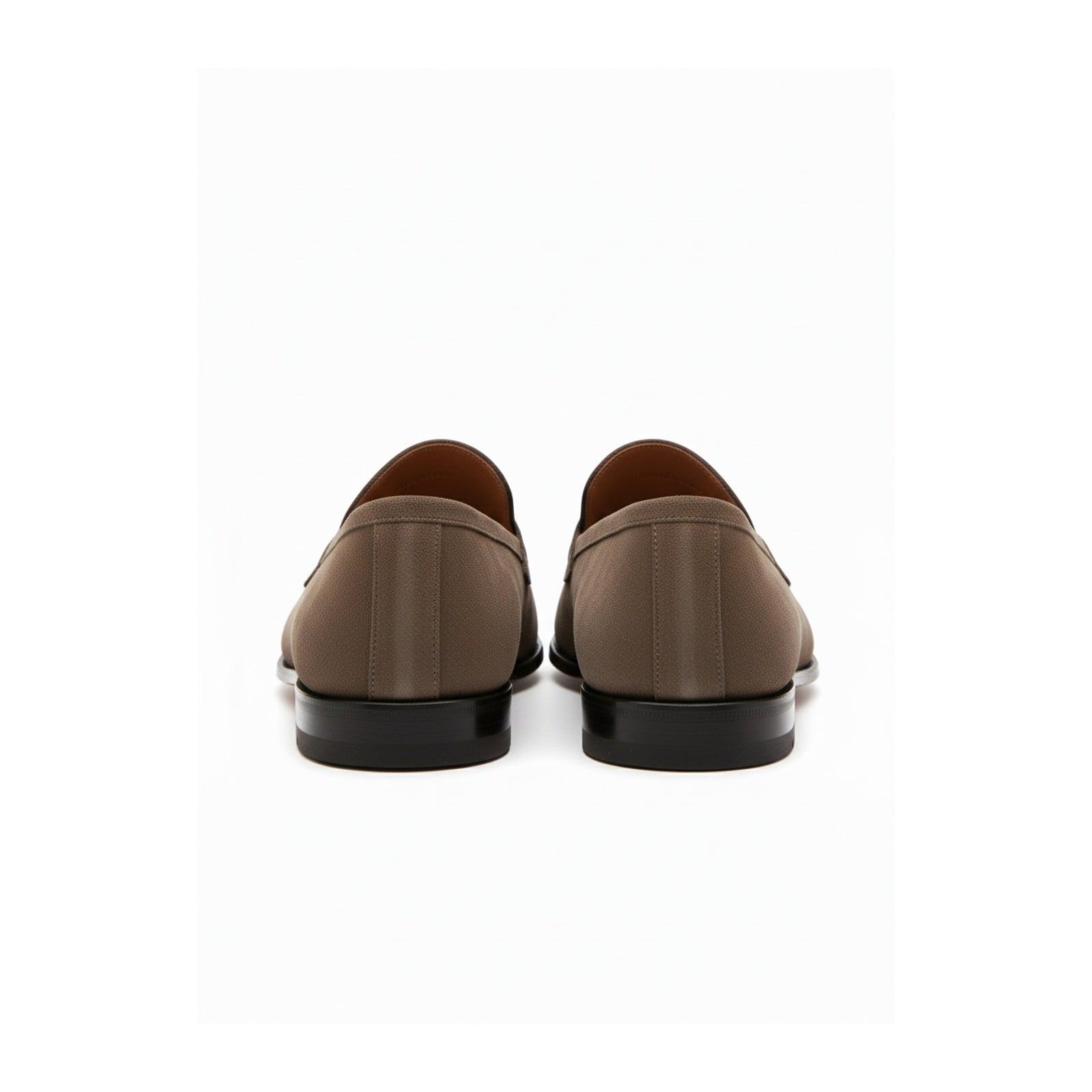 back-view - Men's Brown Suede Moccasin Dress Shoes
