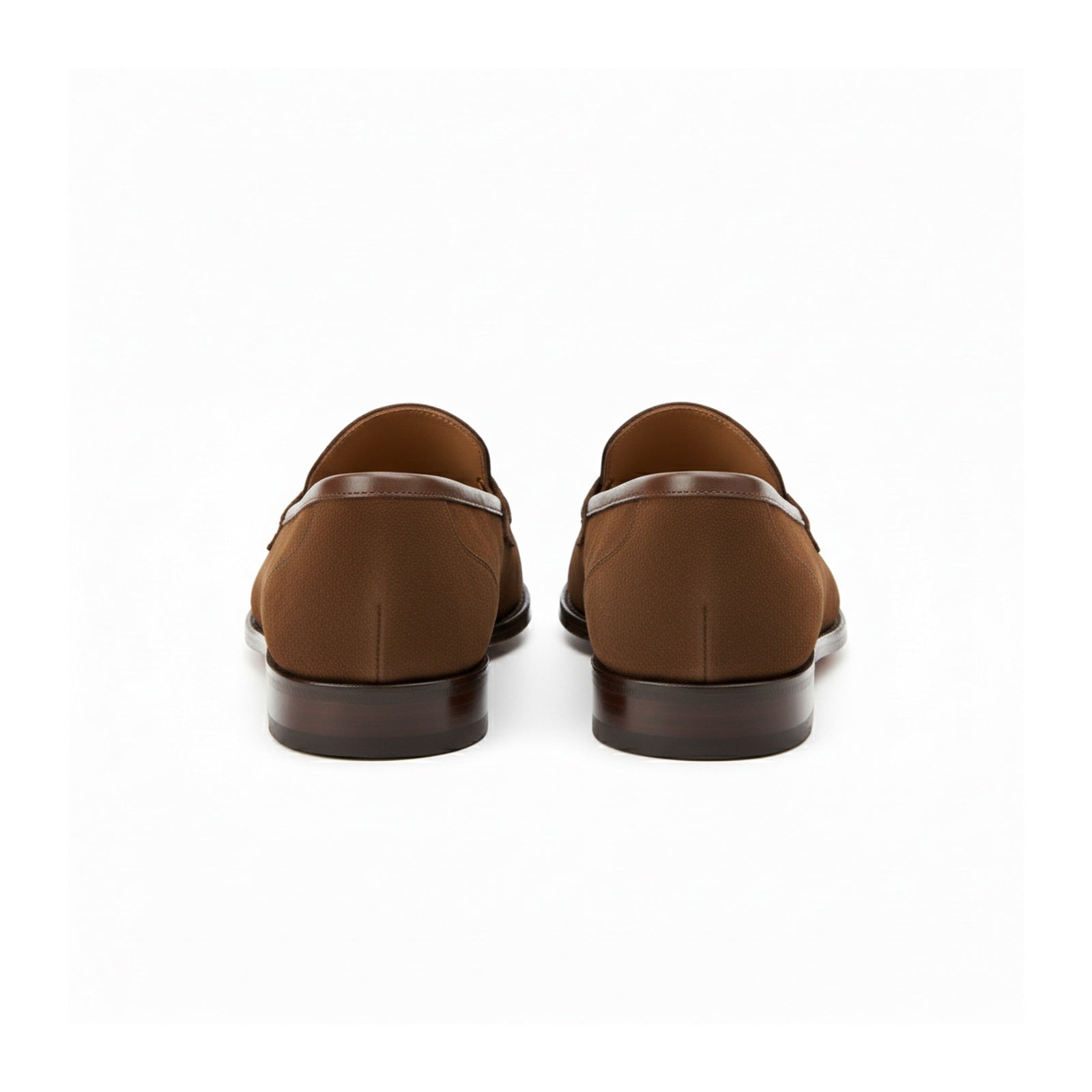 back-view - Men's Brown Suede Moccasin Loafers