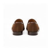 back-view - Men's Brown Suede Moccasin Loafers