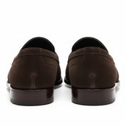 back-view - Men's Brown Suede Moccasin Loafers