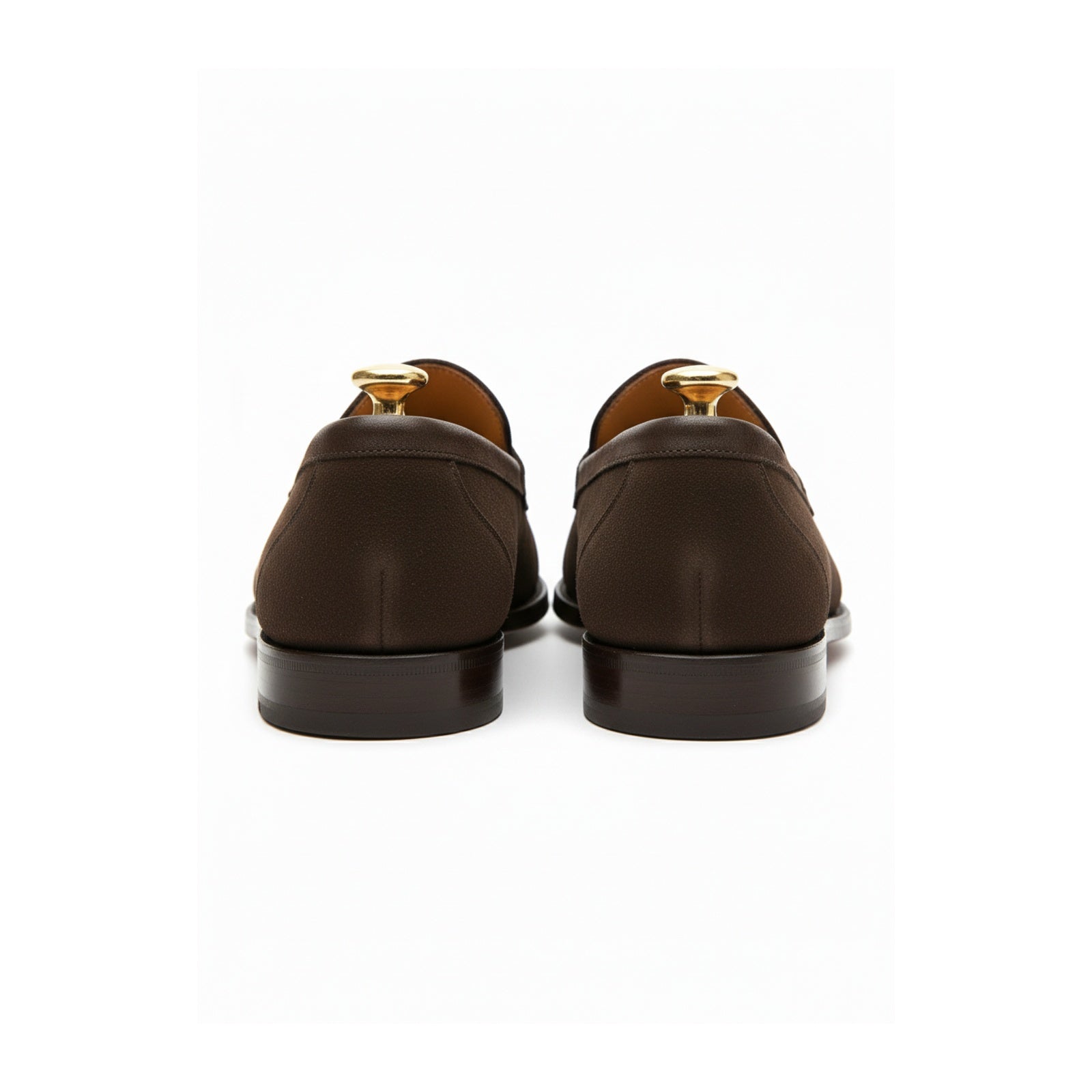 back-view - Men's Brown Suede Moccasin Loafers