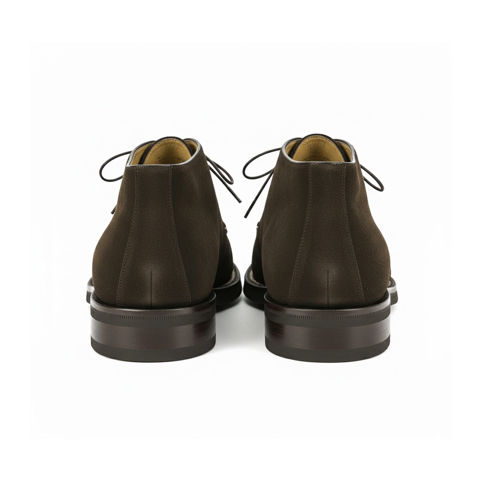 Men's Brown Suede Oxford Dress Shoes - back-view