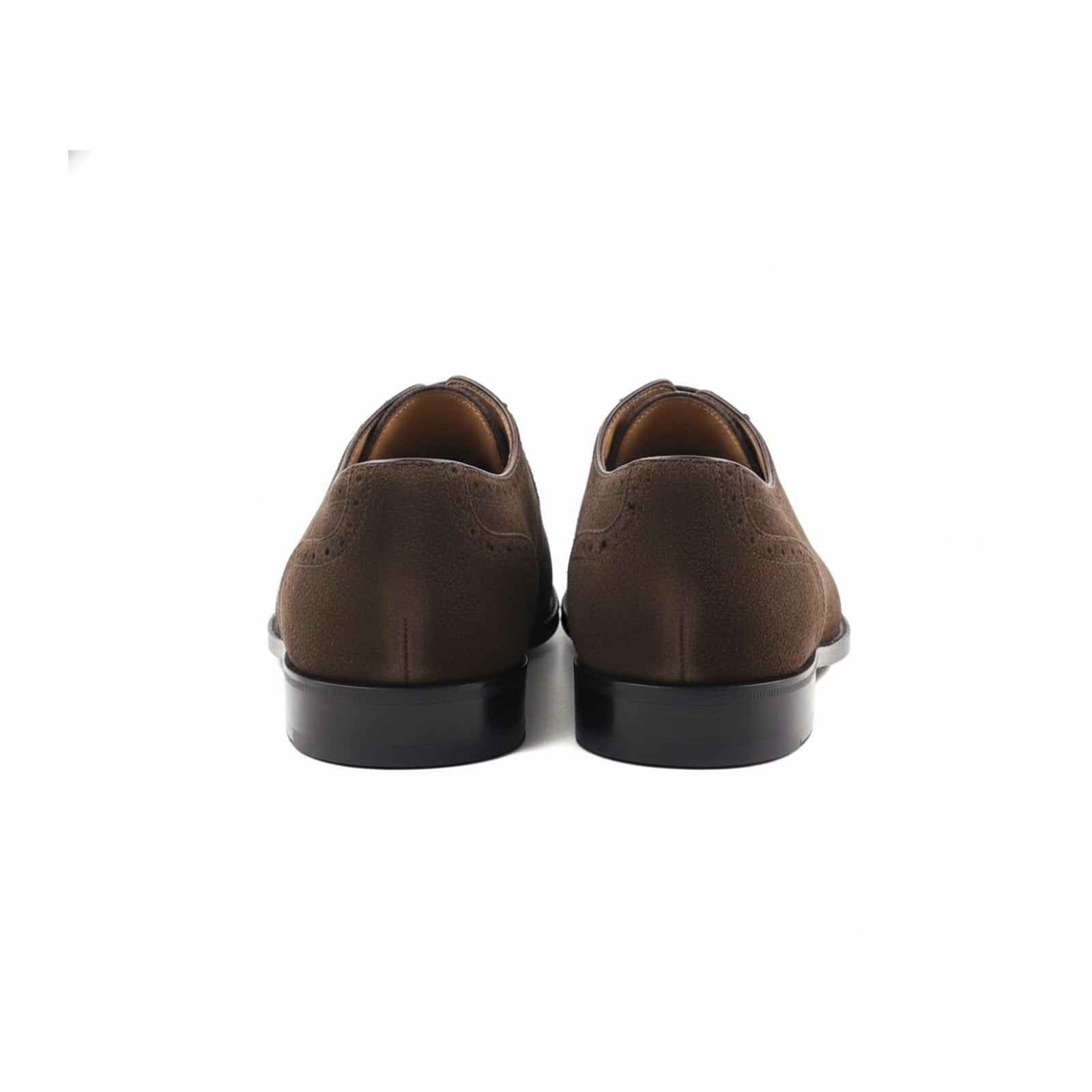 back-view - Men's Brown Suede Oxford Shoes