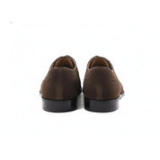 back-view - Men's Brown Suede Oxford Shoes