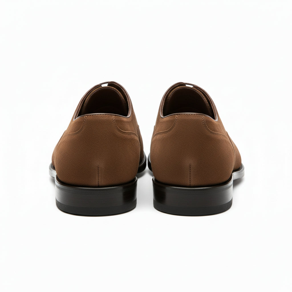 back-view - Men's Brown Suede Oxford Shoes