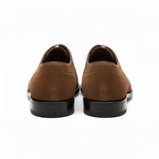 back-view - Men's Brown Suede Oxford Shoes