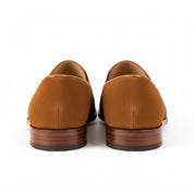 back-view - Men's Brown Suede Penny Loafer Driving Shoes