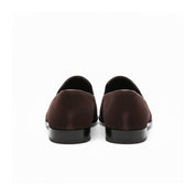 back-view - Men's Brown Velvet Loafers