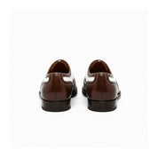 back-view - Men's Brown & White Leather Spectator Shoes