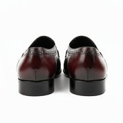 back-view - Men's Burgundy Leather Moccasins