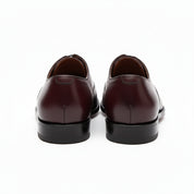 back-view - Men's Burgundy Whole Cut Oxford Leather Dress Shoes