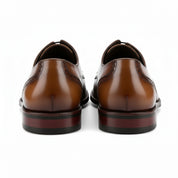back-view - Men's Cap-toe Leather Oxfords in Brown
