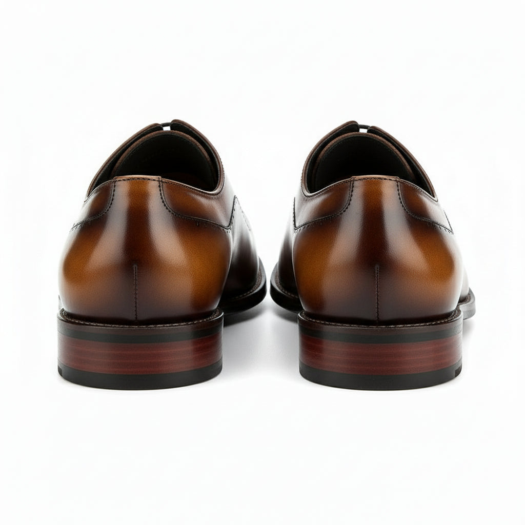 back-view - Men's Classic Brogue Leather Dress Shoes