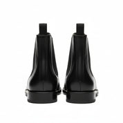 back-view - Men's Cow Leather Chelsea Dress Boots