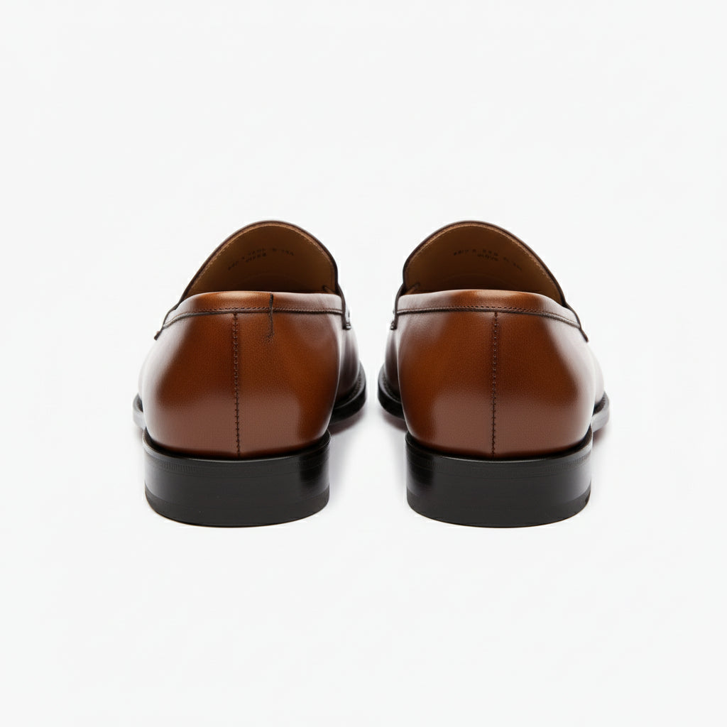 back-view - Men's Cow Leather Loafer Shoes
