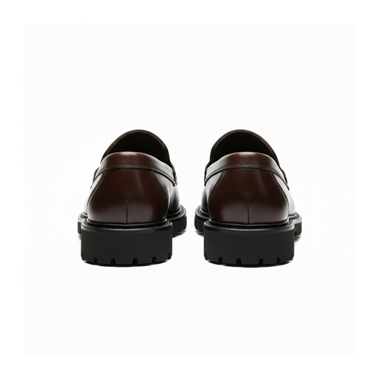 back-view - Men's Cow Leather Penny Loafers