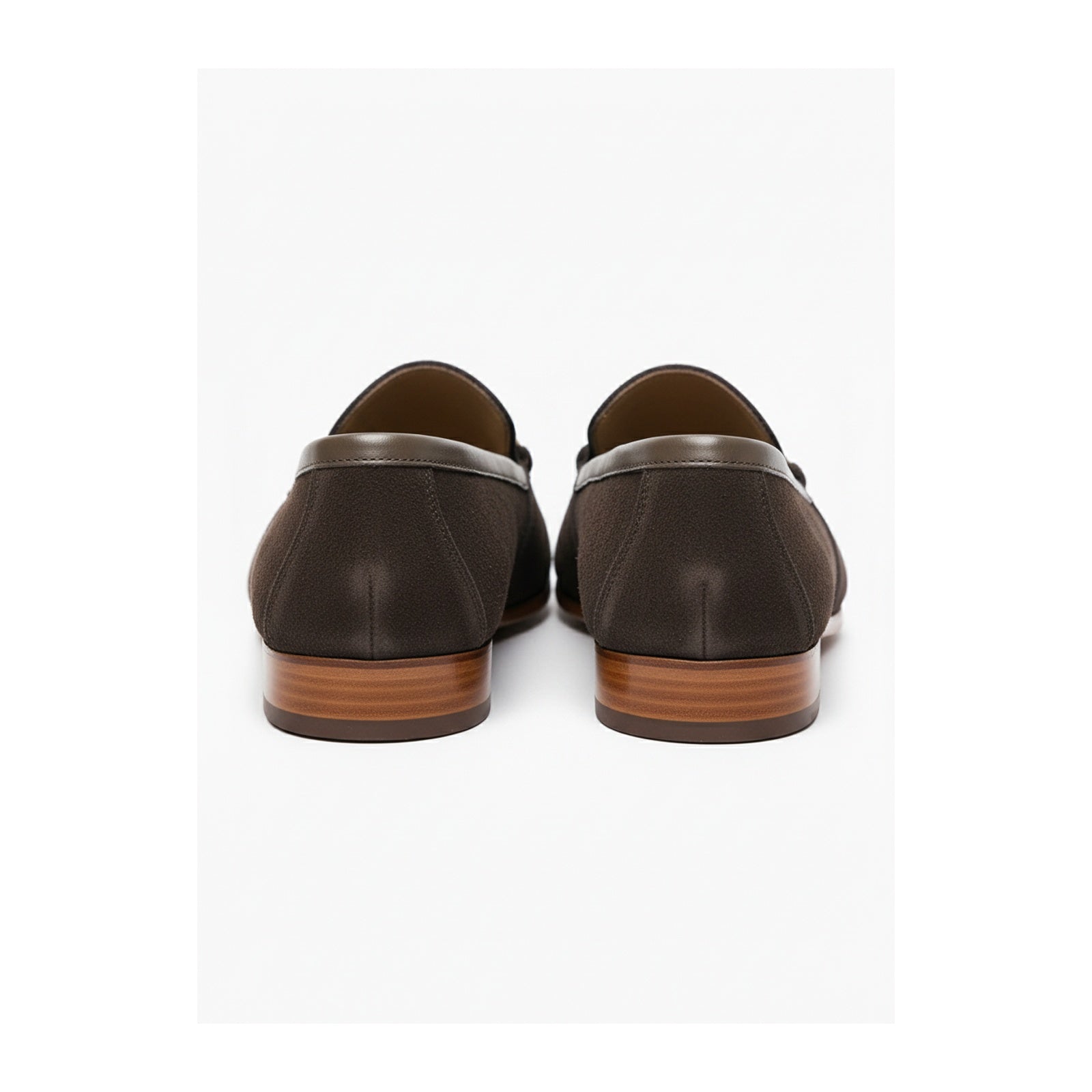 back-view - Men's Cow Leather Suede Tassel Moccasins