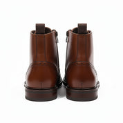 back-view - Men's Cow Leather Wingtip Boots