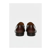 back-view - Men's Dark Brown Leather Slip-On Moccasins