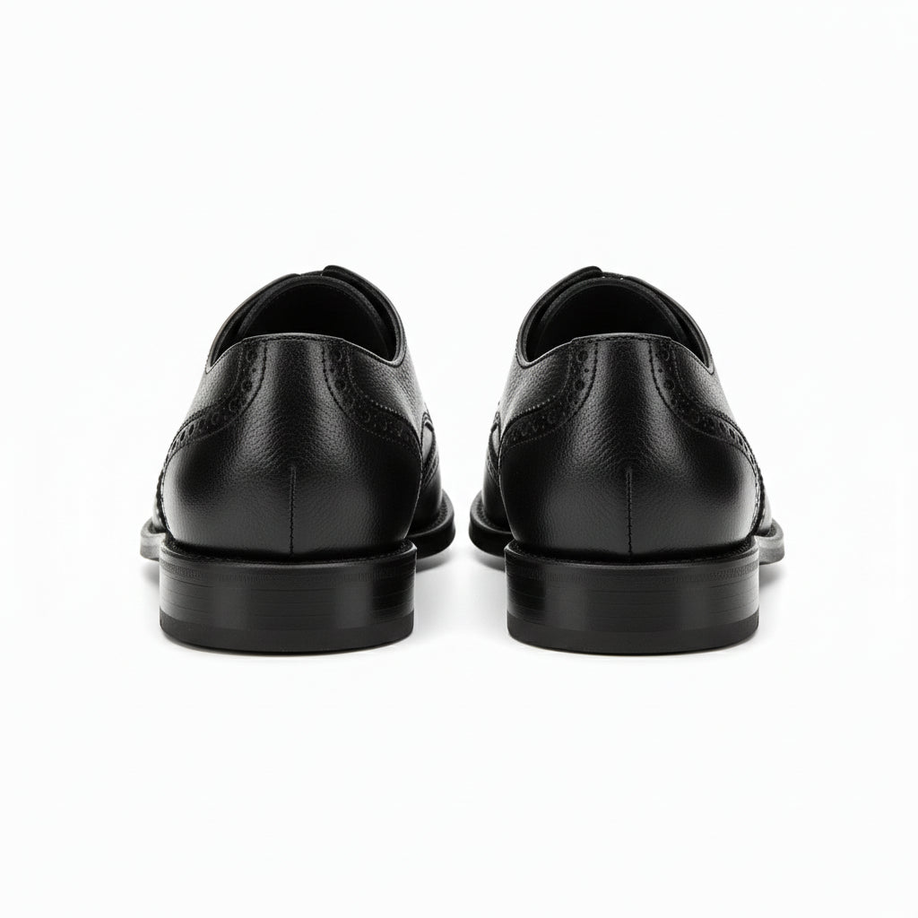 back-view - Men's Full Grain Leather Brogue Dress Shoes