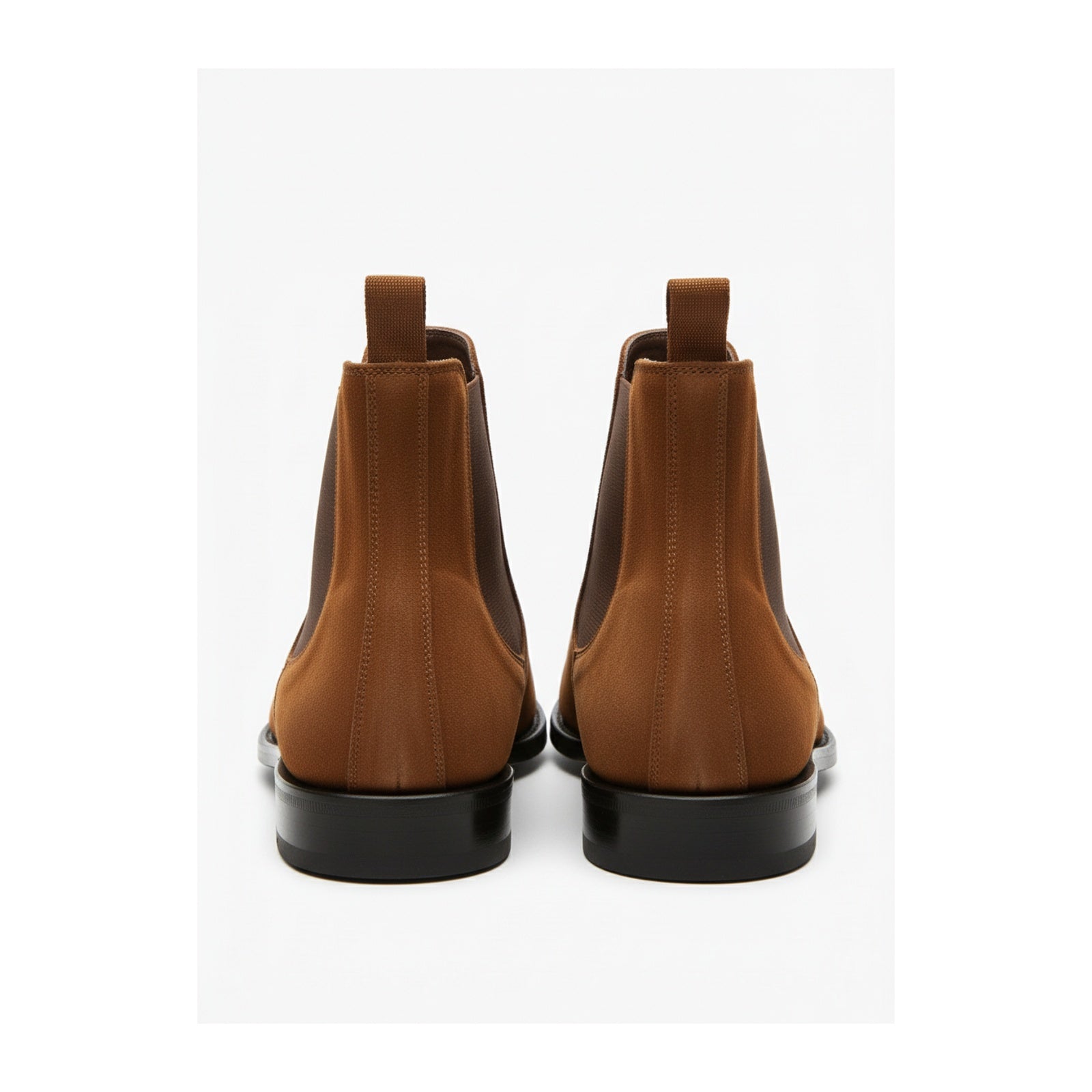 back-view - Men's Full Grain Leather Casual Chelsea Boots