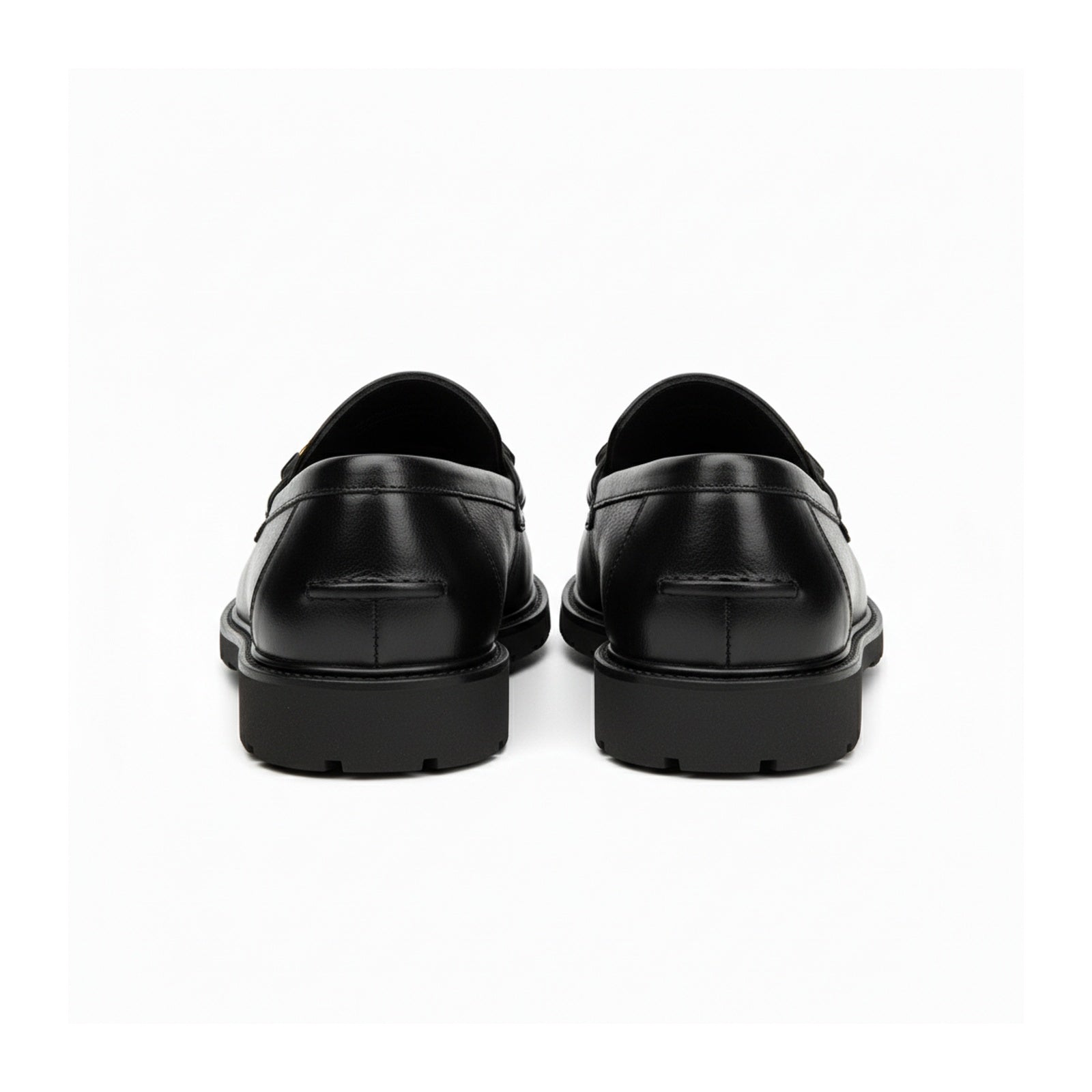 back-view - Men's Glossy Leather Slip-Ons