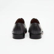 back-view - Men's Gray Leather Whole Cut Oxford Dress Shoes
