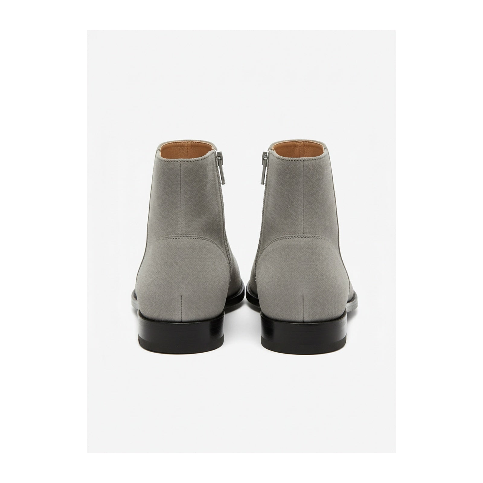 back-view - Men's Gray Suede Ankle Boots