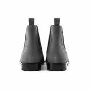 Men's Gray Suede Chelsea Boots - back-view