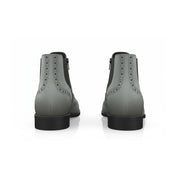 Men's Gray Suede Chelsea Boots - back-view