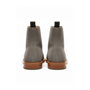 Men's Gray Suede Lace-Up Dress Boots - back-view